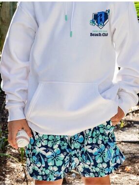 NWT Baseball 101 White Hooded Pullover Sweatshirt AND Matching Shorts